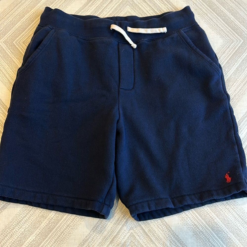 Polo Ralph Lauren Navy Boys Fleece Drawstring Shorts - Size L(14/16)